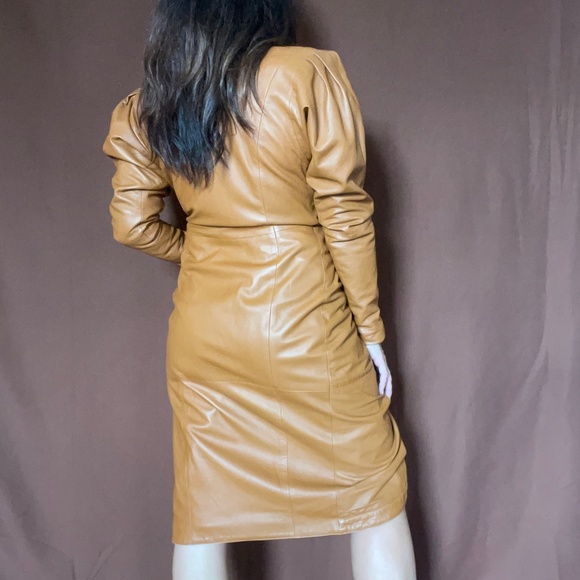 Elegant Brown Wrap Dress - Picture 9 of 10